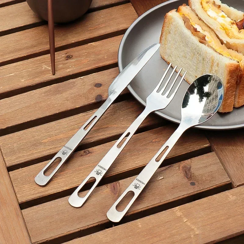 Edc Everyday Carry Knives - HWZBBEN-Juego de tenedor y cuchara de