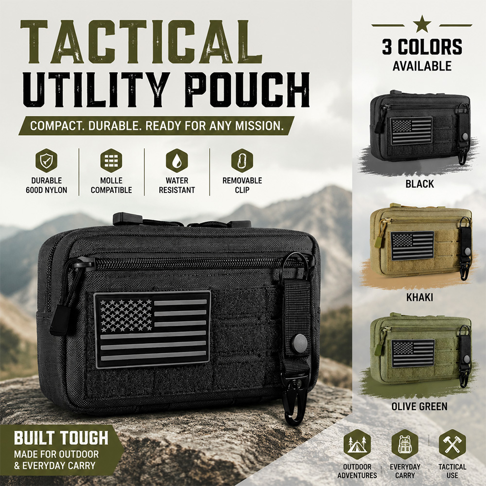 Edc Carry Pouch - Bolsa táctica Molle EDC para exteriores,