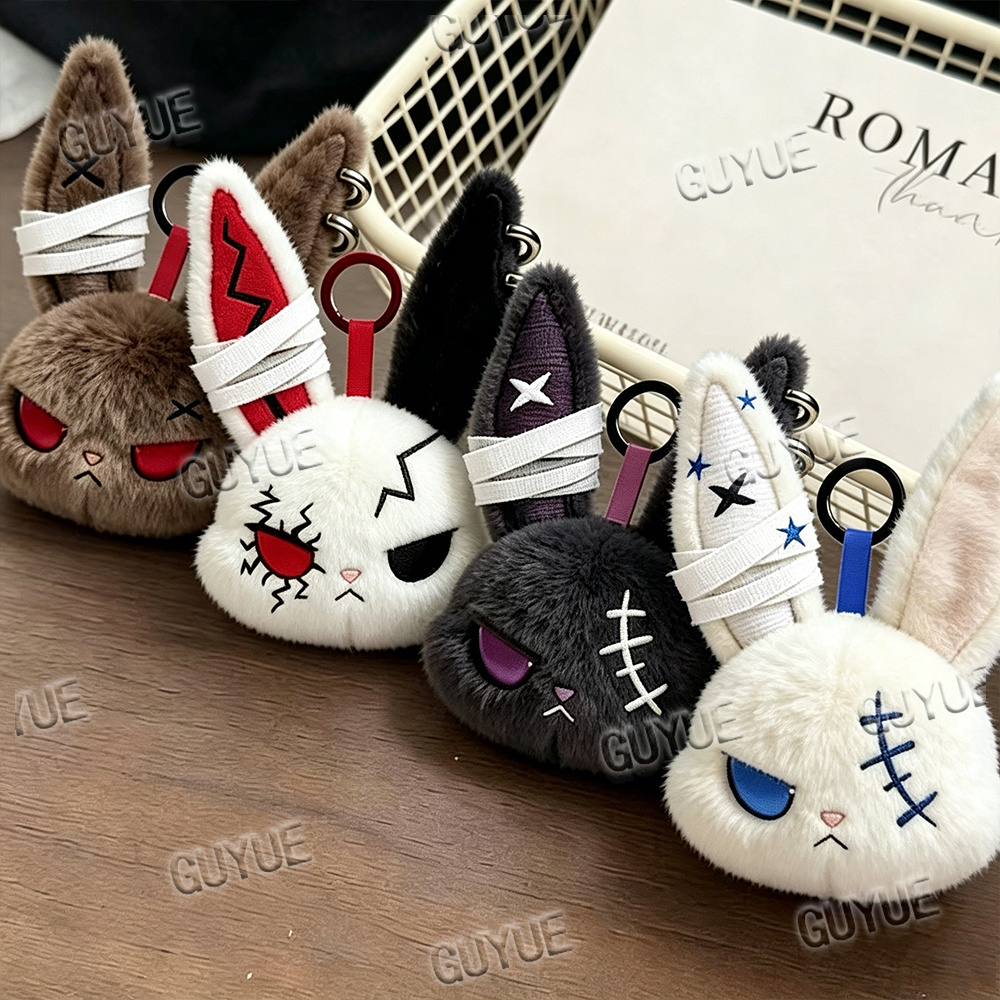 Carabiner Keychain - Llavero Kawaii de Conejo Gótico de