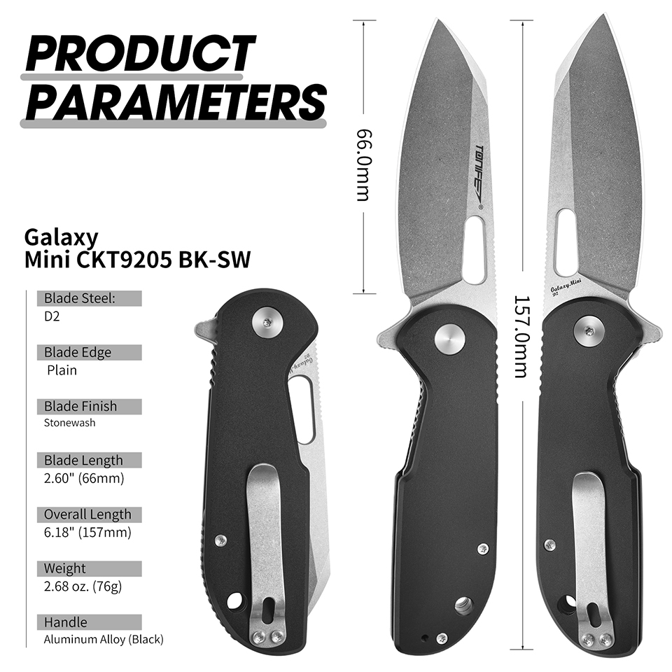 Edc Every Day Carry おもちゃ - Cuchillo plegable TONIFE Galaxy Mini CKT9205