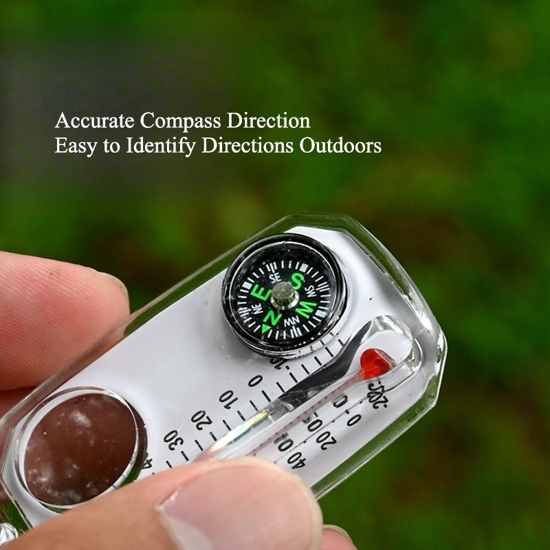 Compass Keychain Mini - Llavero con Brújula de Supervivencia para