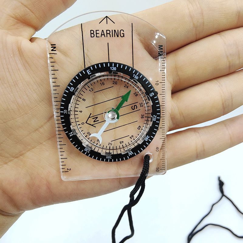 Compass Keychain Mini - 1 pieza de brújula miniatura transparente