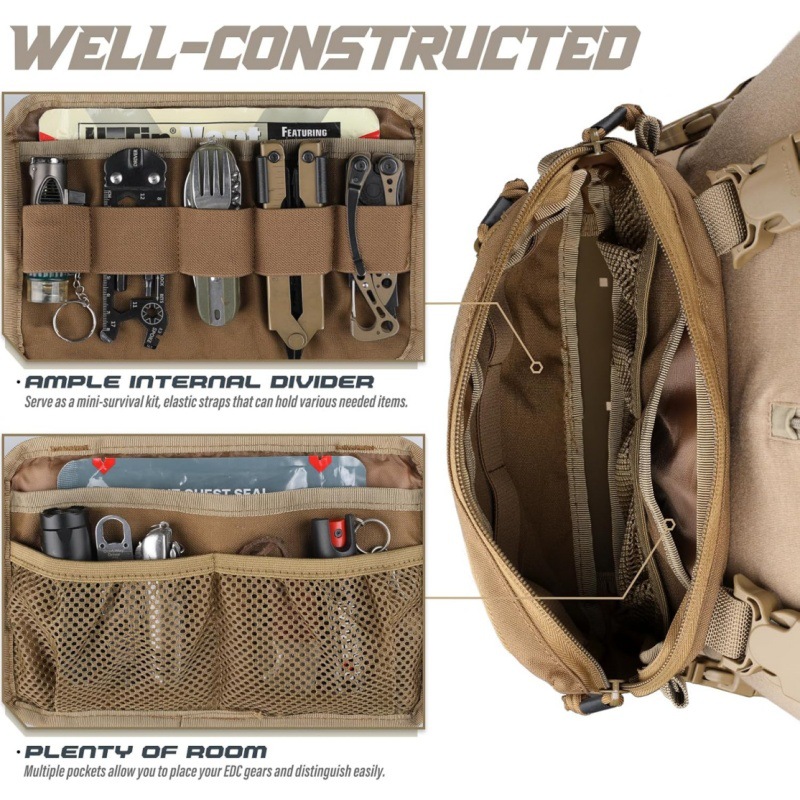 Chaleco de pesca con correa, b - Edc Carry Backpack reseña y precio
