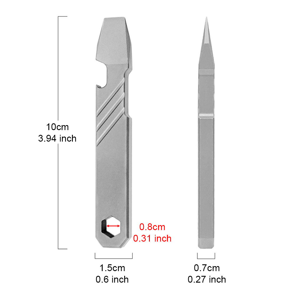 Herramienta de titanio EDC tip - Titanium Pry Bar reseña y precio