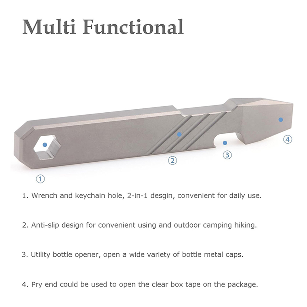 Herramienta de titanio EDC tip - Titanium Pry Bar reseña y precio