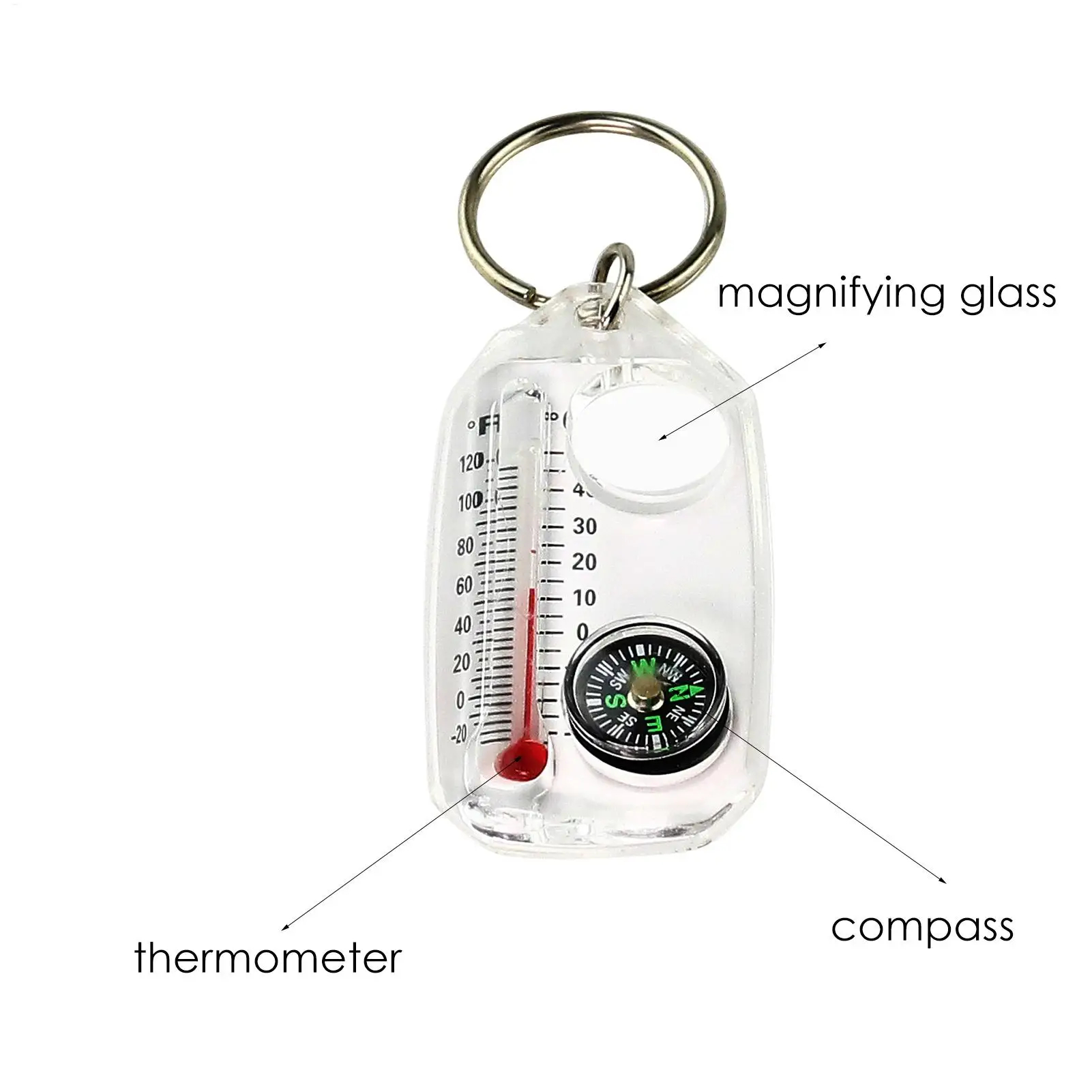 Mini llavero multifunción con  - Compass Keychain Mini reseña y precio