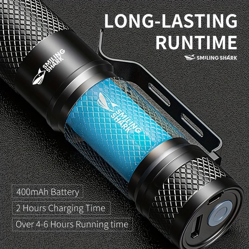 SMILING SHARK Mini linterna LE - Edc Carry Flashlight reseña y precio