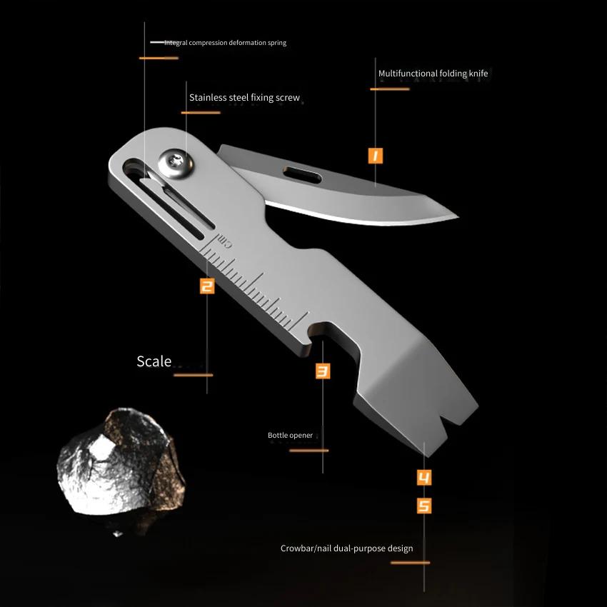 Navaja Plegable Multifunción d - Titanium Pry Bar reseña y precio