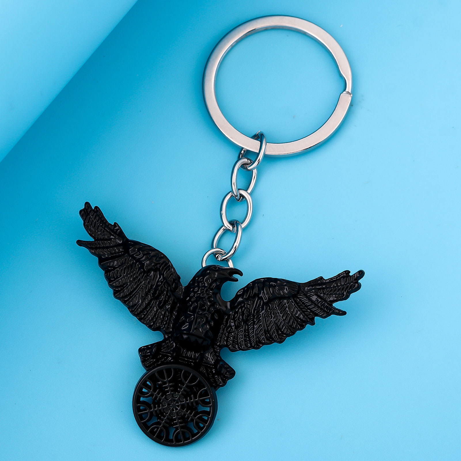 Collar de cuervo negro vikingo - Compass Keychain Mini reseña y precio
