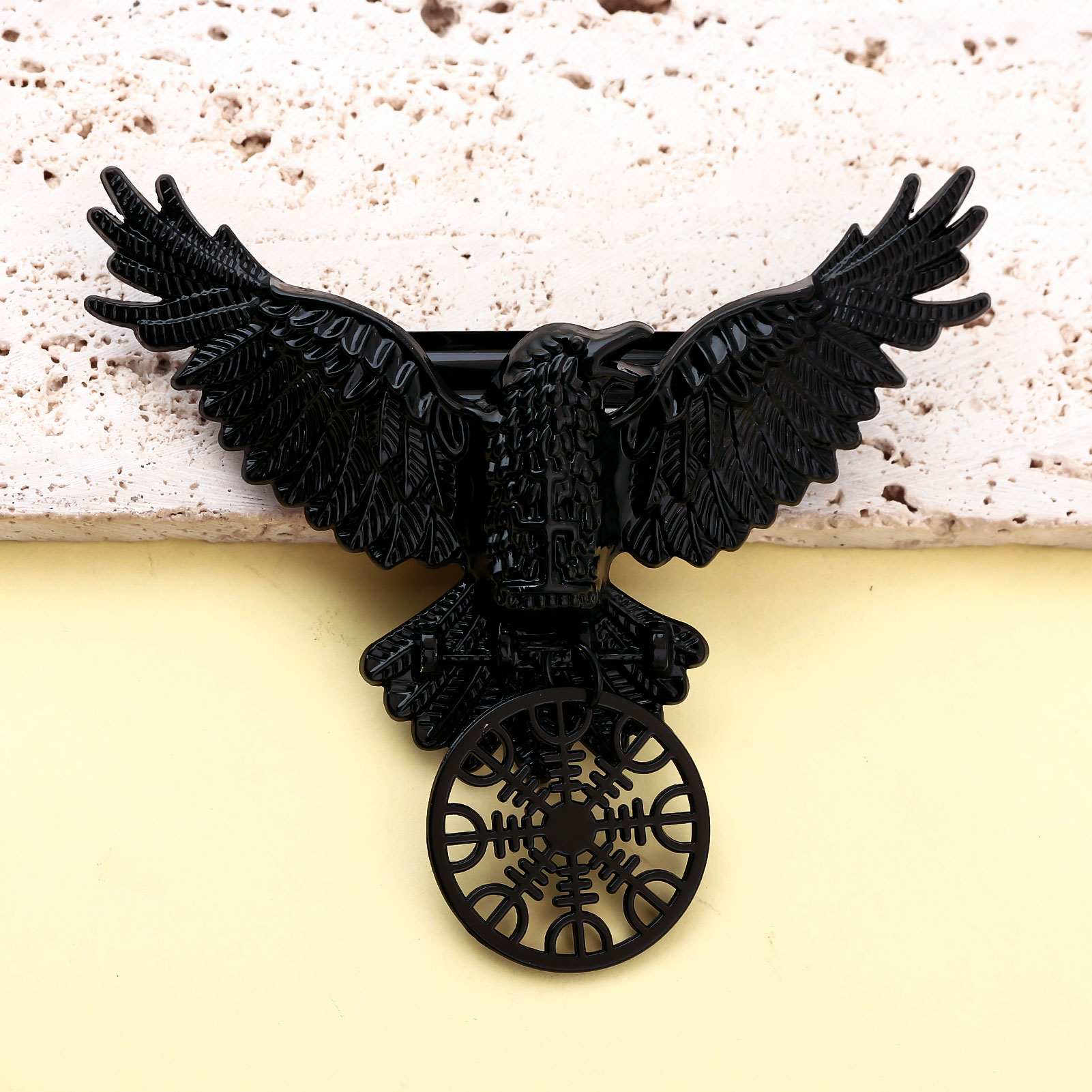 Collar de cuervo negro vikingo - Compass Keychain Mini reseña y precio