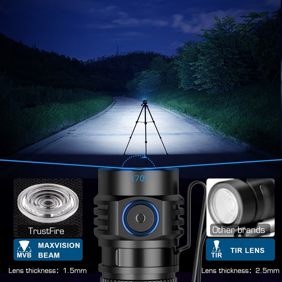 Trustfire MC1 linterna recarga - Edc Carry Flashlight reseña y precio