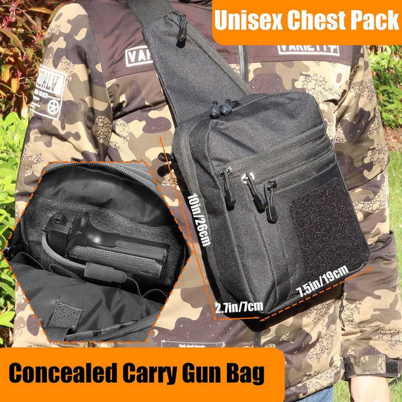 Bolsa de pecho táctica para pi - Edc Concealed Carry Backpack reseña y precio