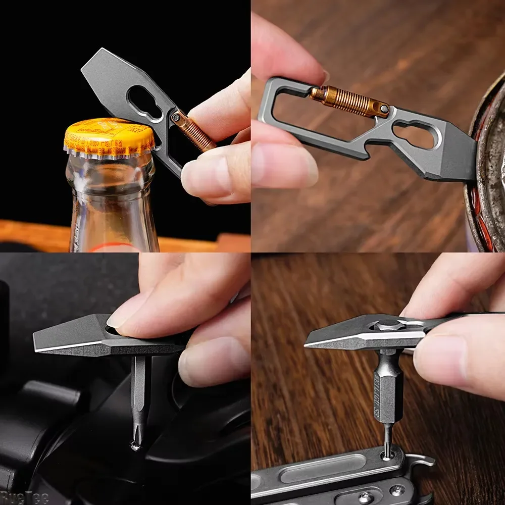 Llavero multifunción 6cm 5-1,  - Titanium Pry Bar reseña y precio